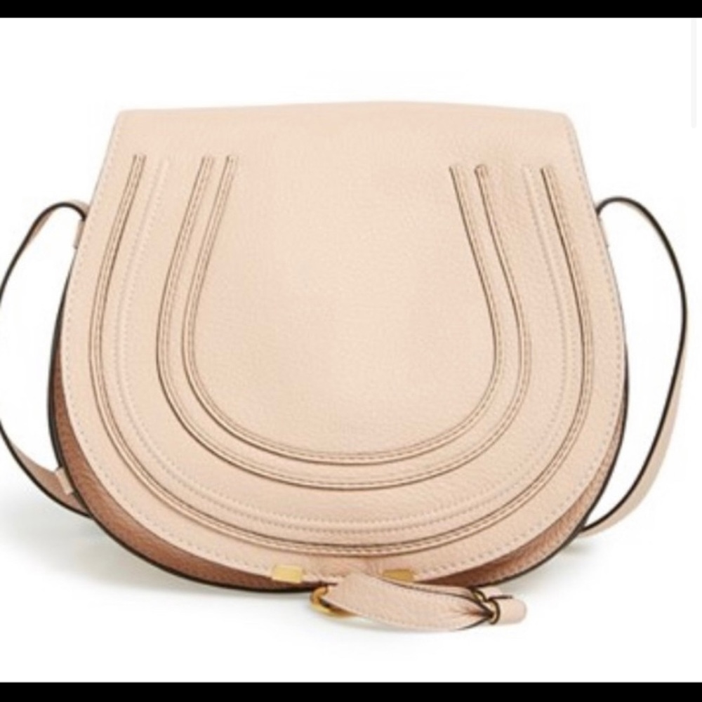 Beige Chloe Marcie Medium Crossbody Bag